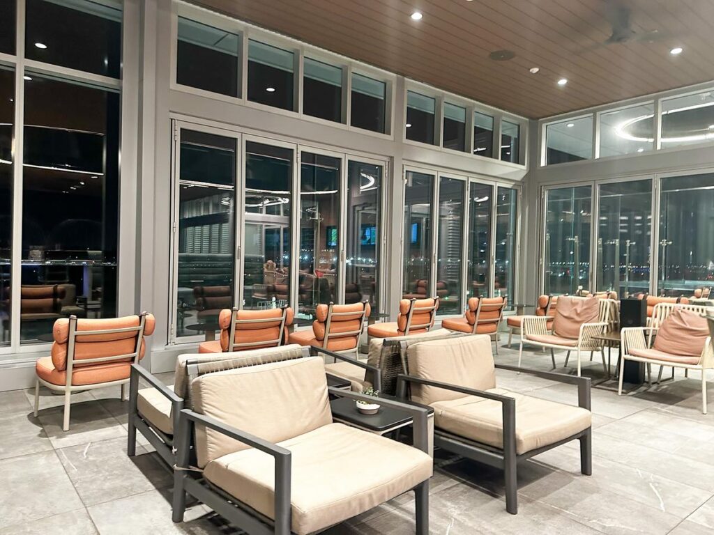 Luxurious Delta Sky Club lounge at MSP Airport