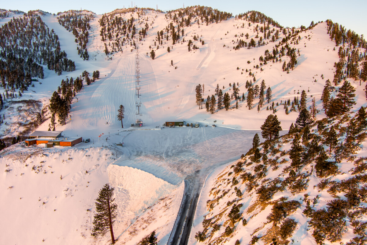 Aerial view of Mount Rose Ski Resort in Reno, Nevada