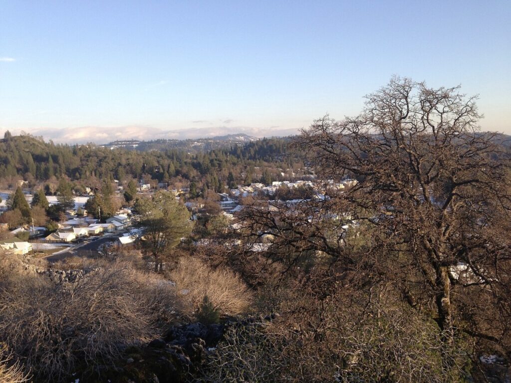Murphys, California winter view