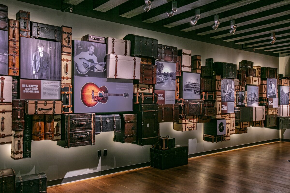 Exhibit at The National Blues Museum in St. Louis, Missouri