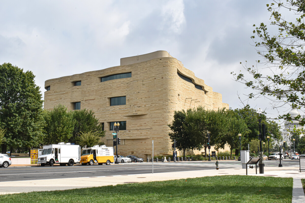 The rear of the Smithsonian Institute’s Museum of the American Indian 
