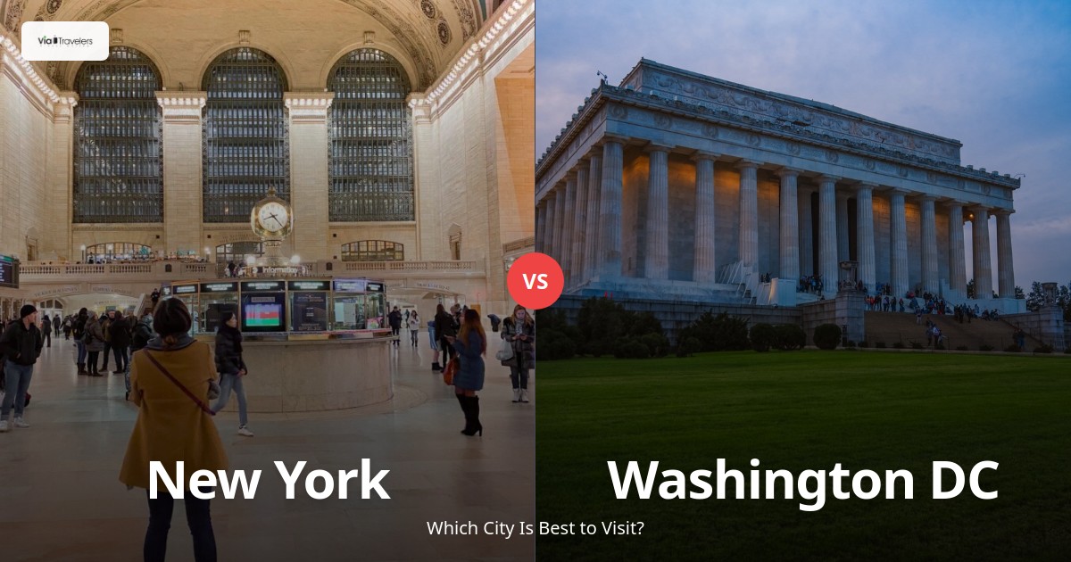 New York vs Washington DC: Which City is Better to Visit? comparison - ViaTravelers Travel Guide