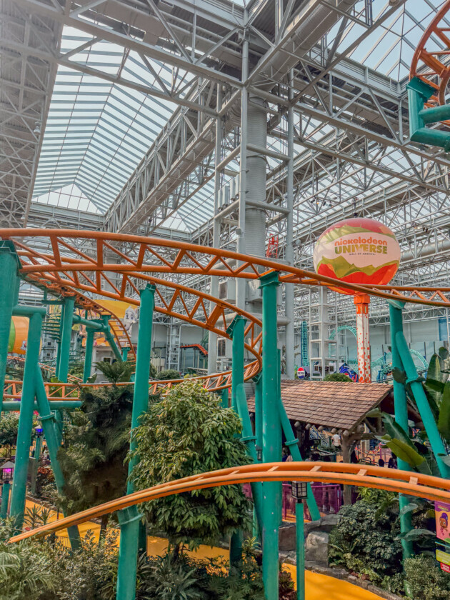 Nickelodeon Universe roller coaster inside Mall of America