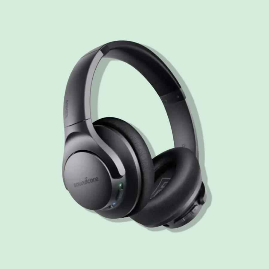 Noise-Canceling Bluetooth Headphones in color black