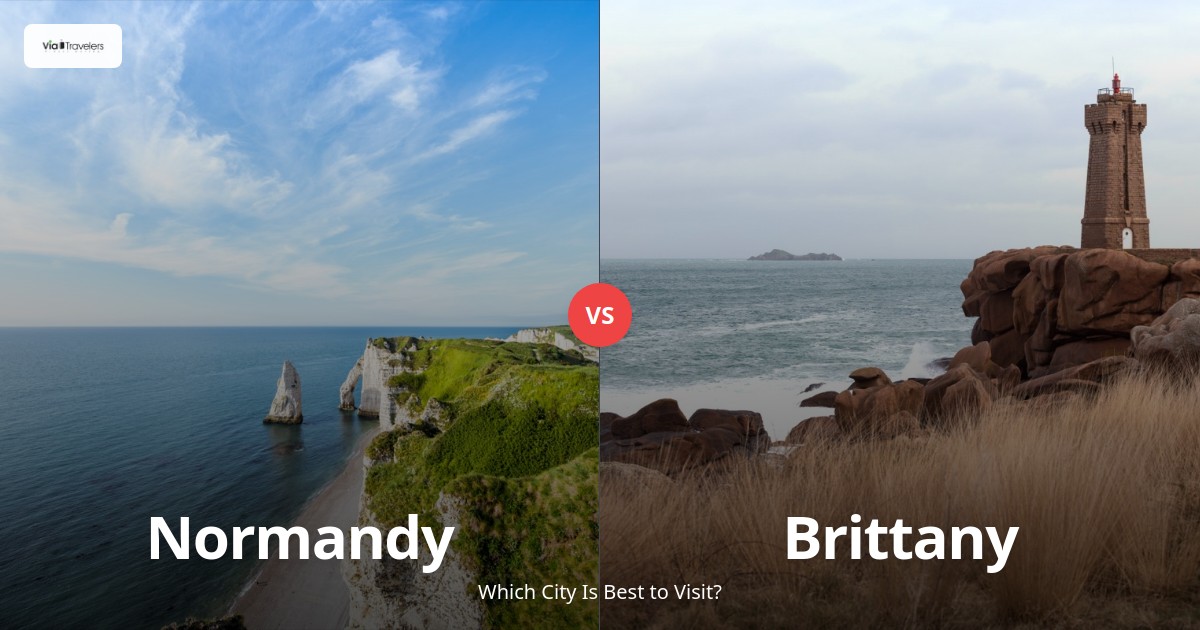 Normandy vs Brittany: Which Region is Better to Visit in 2025? comparison - ViaTravelers Travel Guide