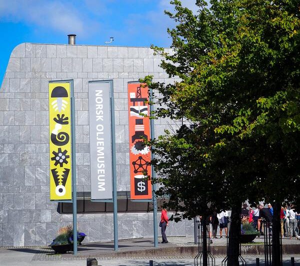 Norwegian Petroleum Museum in Stavanger, Norway with modern architecture and vibrant exhibits