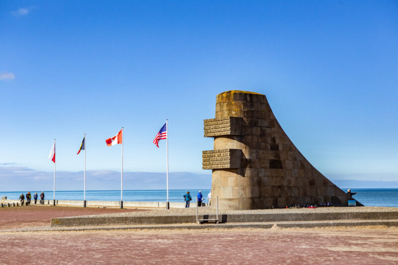 Monument in Omaha Beach, Normandy