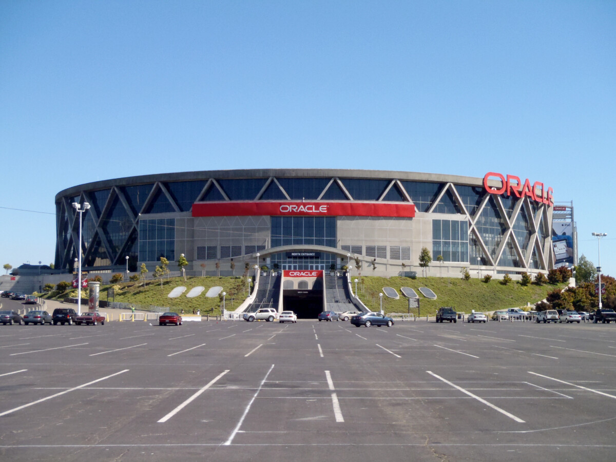 The Oracle Arena during after baseball game