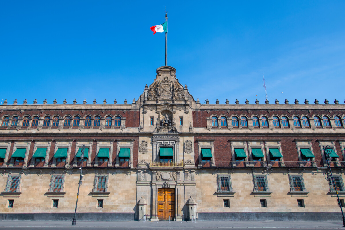 Front of the Palacio Nacional in Mexico