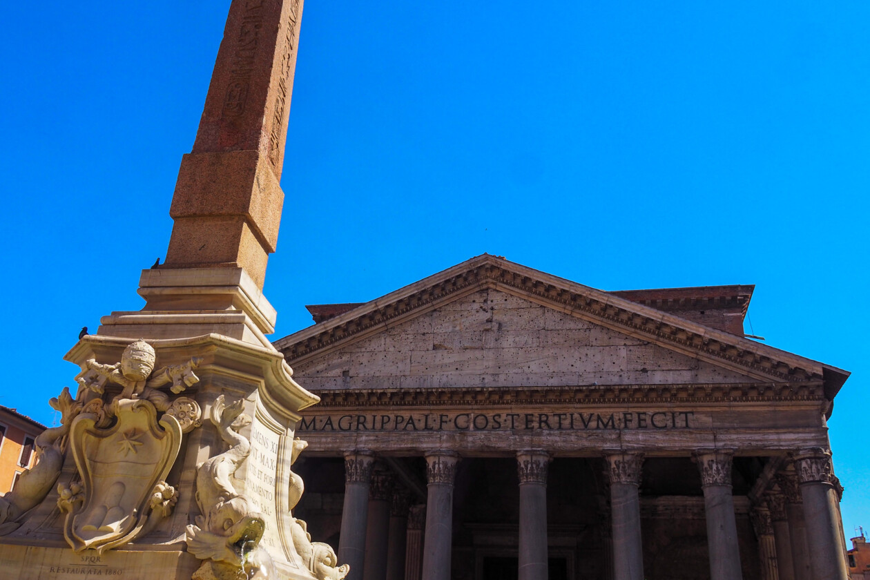 Facade of Pantheon Rome