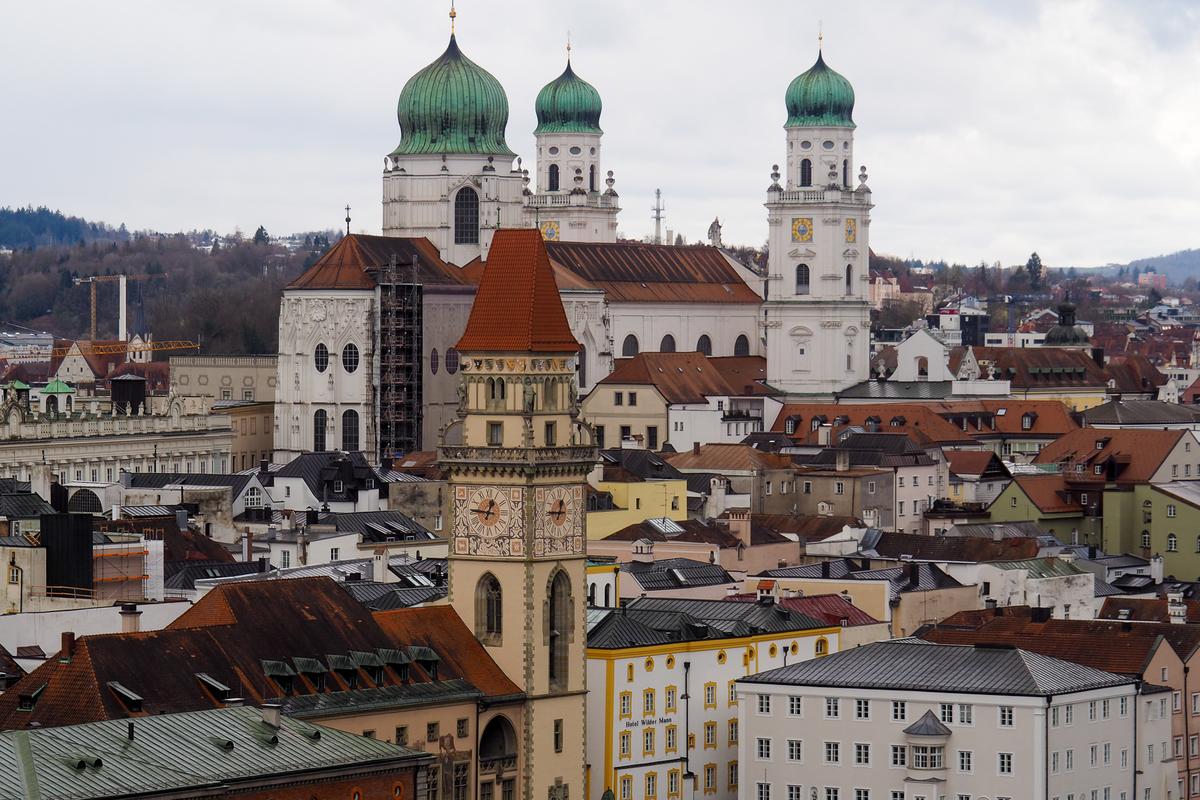 Passau Old Town between the Danube and Inn rivers