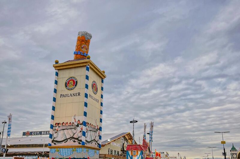 Paulaner Oktoberfest Tent bustling with festive celebration in Munich