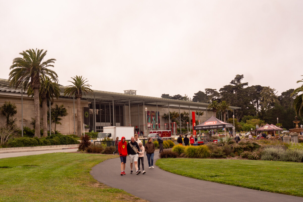 People Walking in Front of the California Academy of Sciences, San Francisco