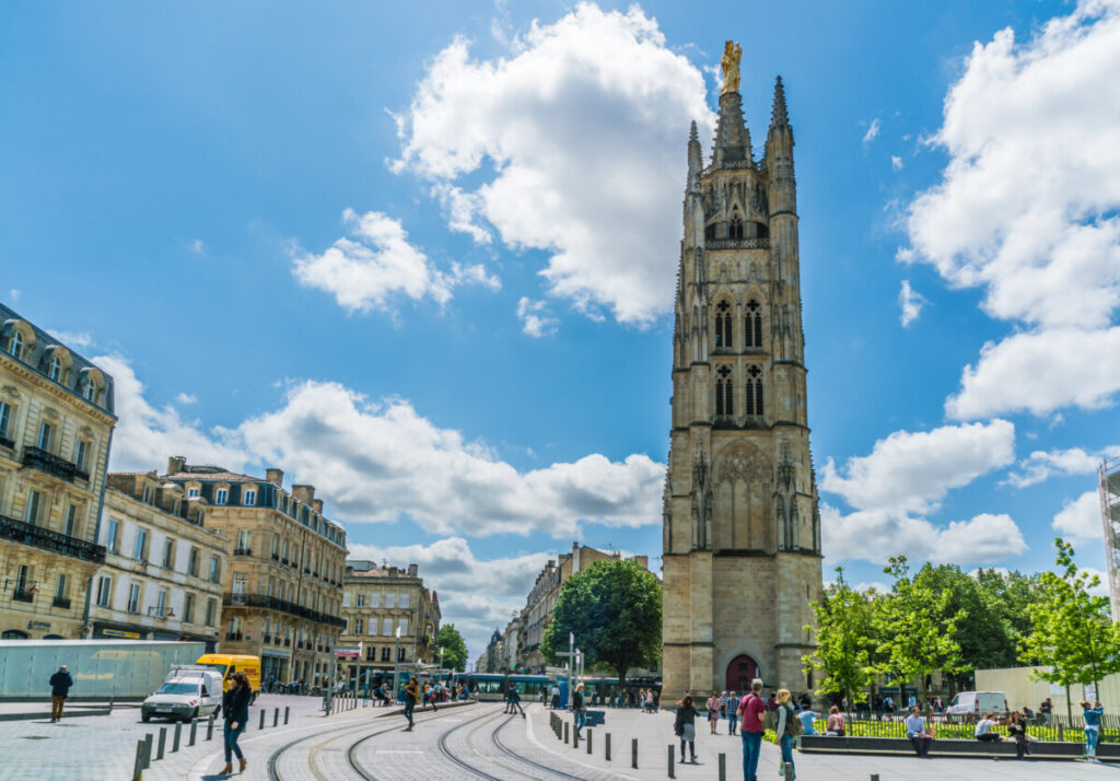 Tour Pey-Berland beside Saint-André Cathedral in Bordeaux