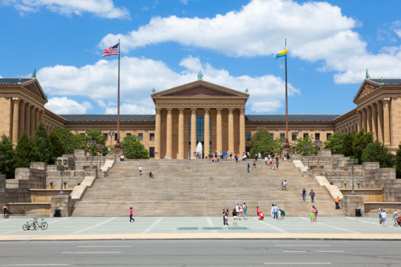 Philadelphia art museum entrance - Pennsylvania - US