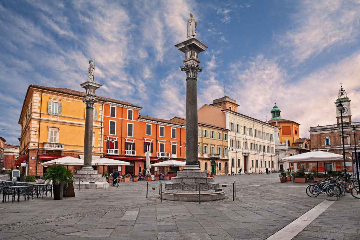 Piazza del Popolo in Ravenna, one of the best places to visit in Northern Italy.