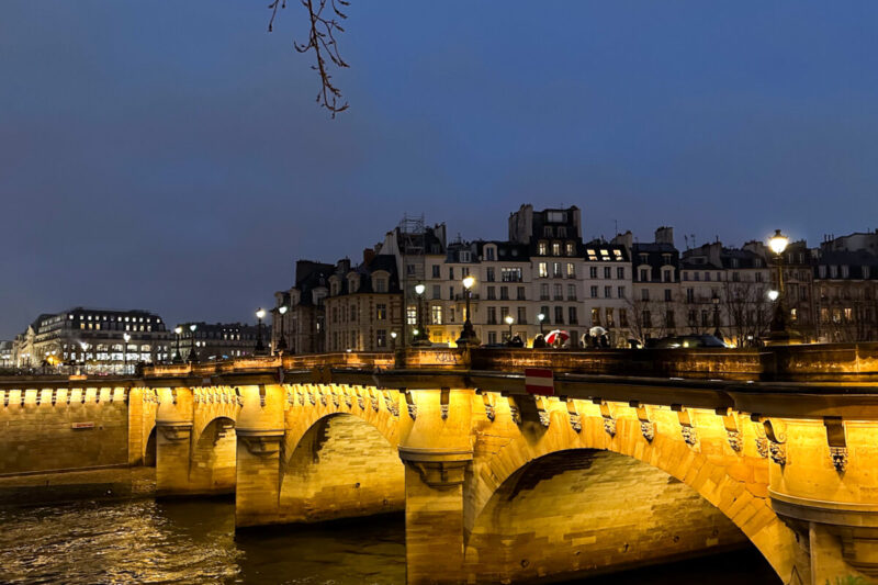 Pont Neuf at Night in Paris, France
