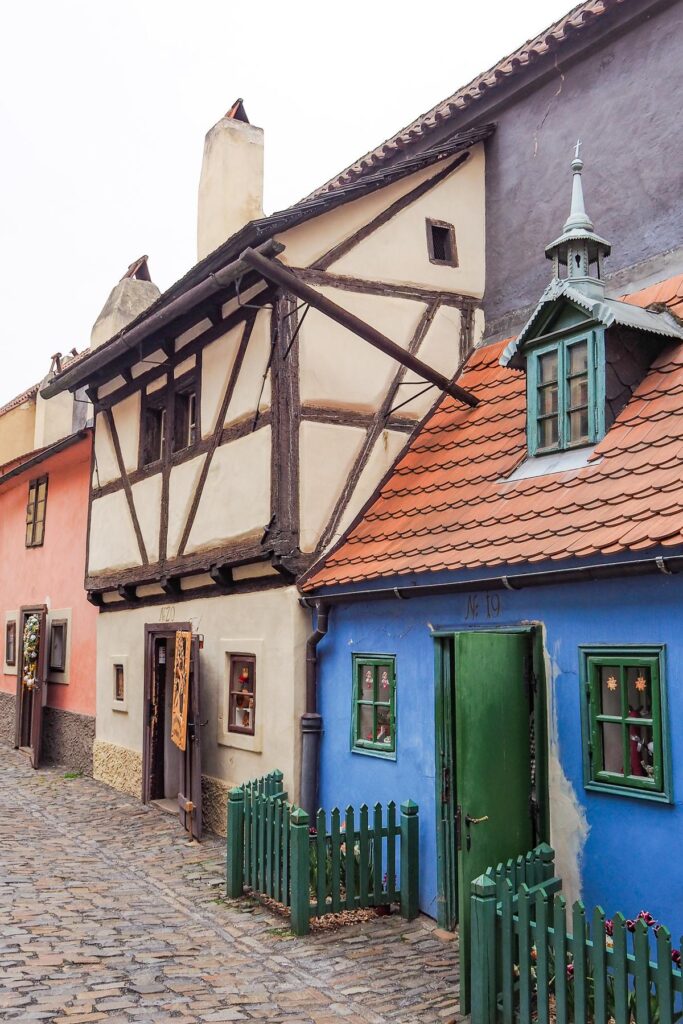 Medieval Golden Lane in Prague Castle, Czech Republic