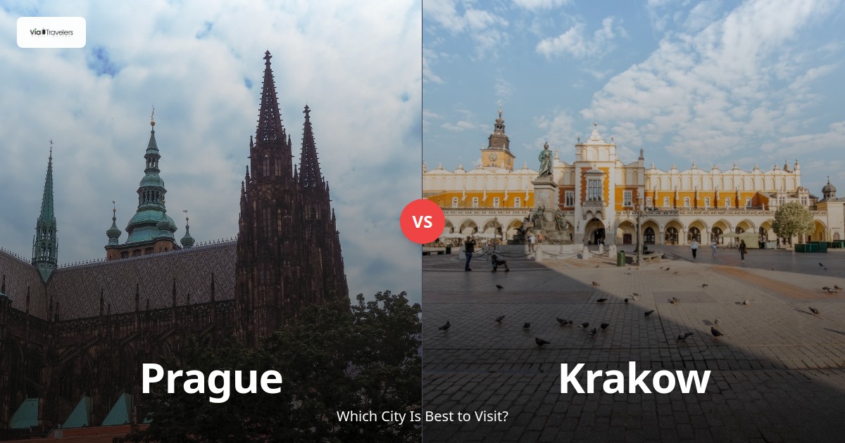 Prague vs Krakow: Which City is Better to Visit in 2025? comparison - ViaTravelers Travel Guide
