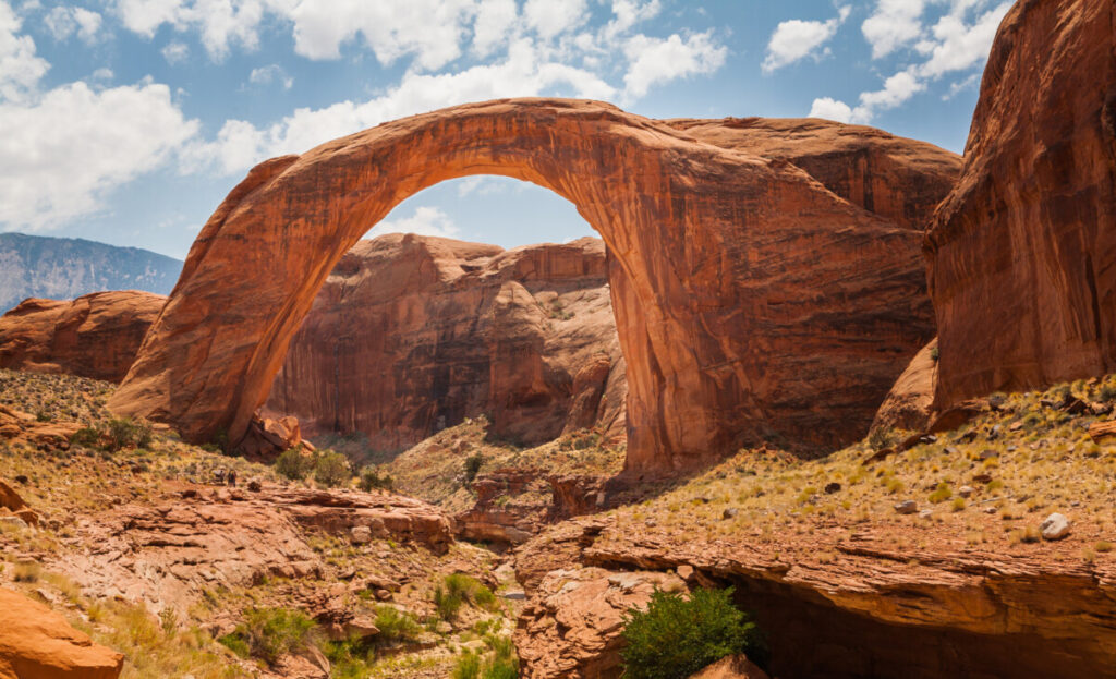 Rainbow Bridge and skyline in Utah