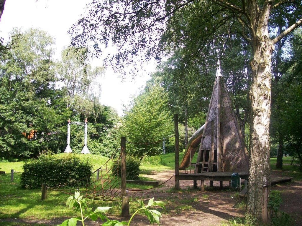 Raketen-Spielplatz or Grünanlage Haidenau Park in Munich Germany