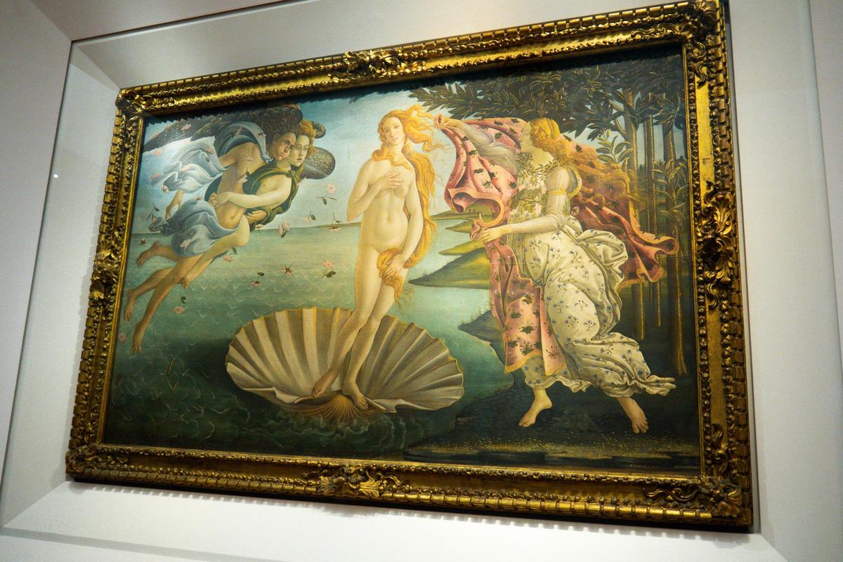 Botticelli's Primavera, art of Venus at Uffizi Gallery Florence
