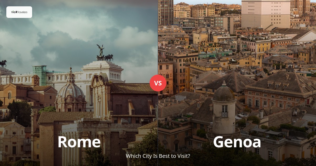 Rome vs Genoa: Which Italian City is Better to Visit? comparison - ViaTravelers Travel Guide