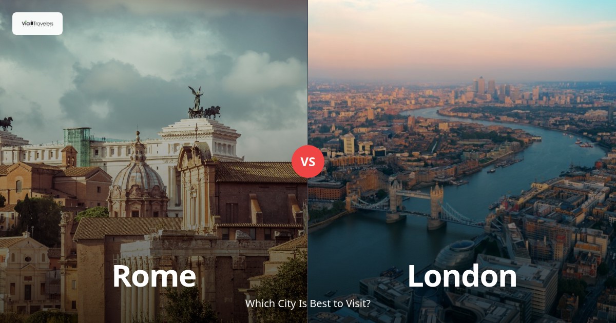 Rome vs London: Which City is Better to Visit? comparison - ViaTravelers Travel Guide