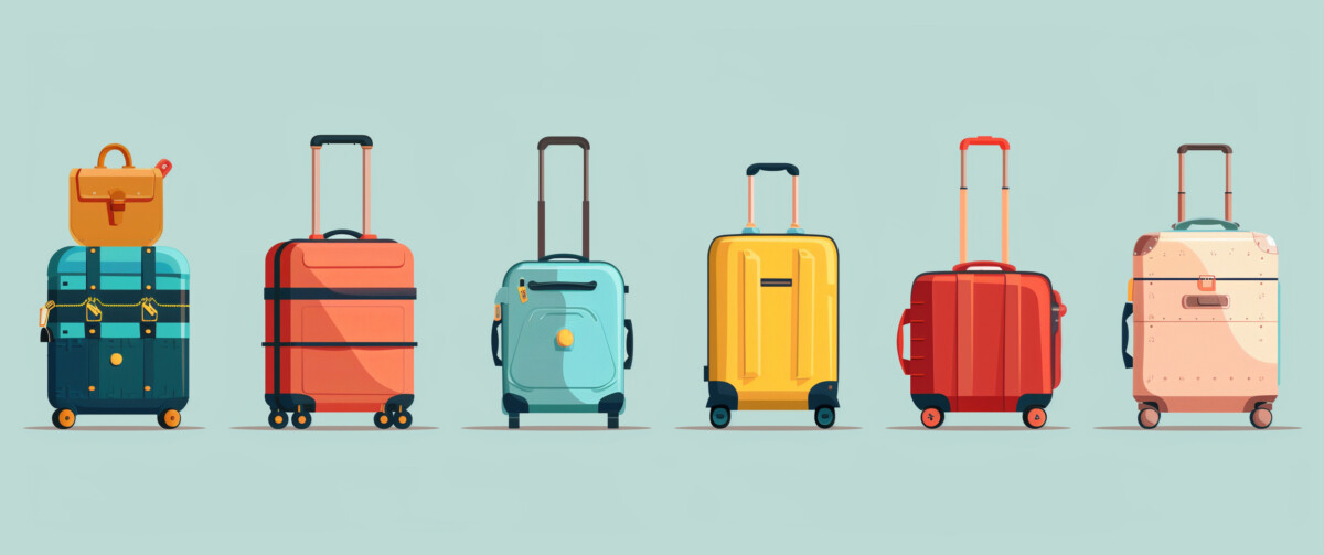 Illustration of Different Types of Luggage