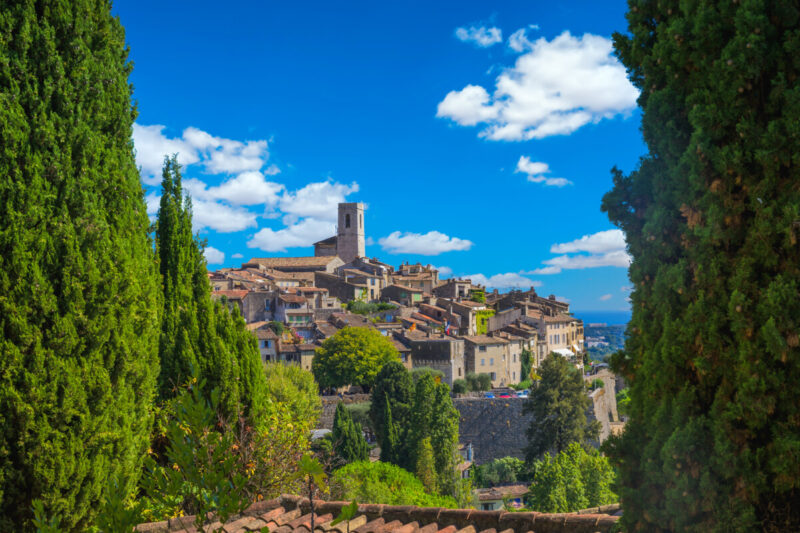 Saint-Paul-de-Vence medieval architecture in French Riviera, France