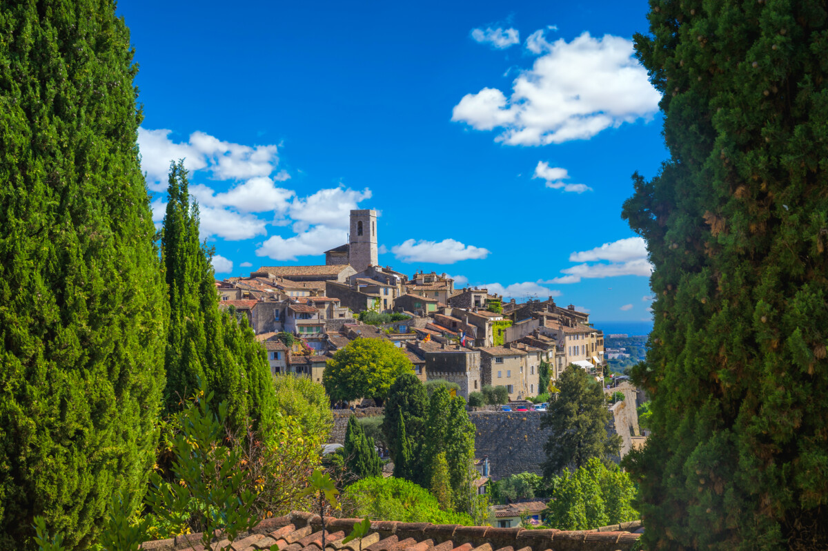 Saint-Paul-de-Vence medieval architecture in French Riviera, France