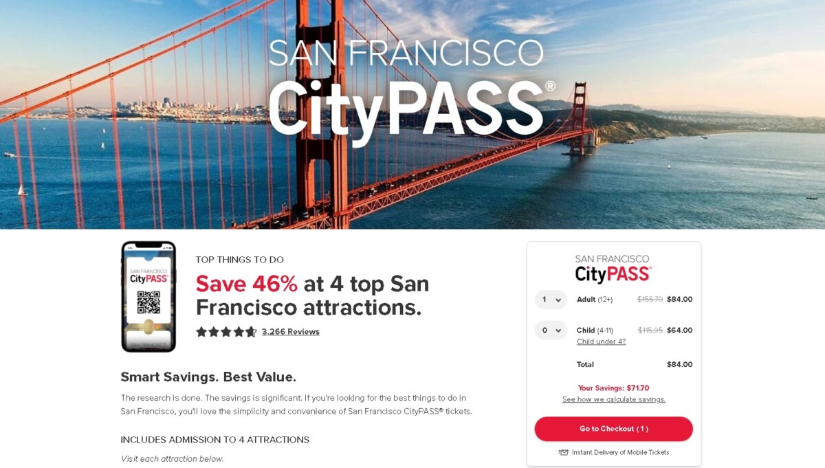 San Francisco CityPASS Website