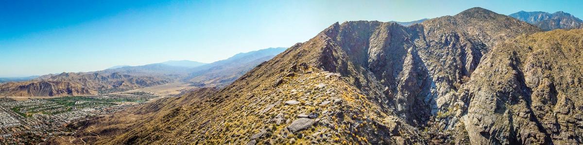 San Jacinto Mountains panoramic view in Southern California