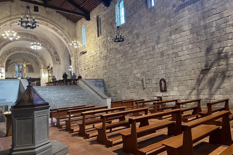 Historic Abbazia San Salvatore interior, Tuscany