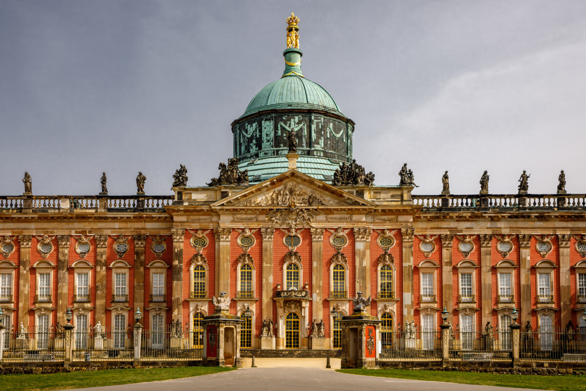 New Palace facade in Sanssouci Park, Potsdam