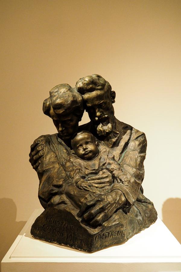 Bronze sculpture of a family by Ivan Meštrović at Meštrović Gallery, Split, Croatia