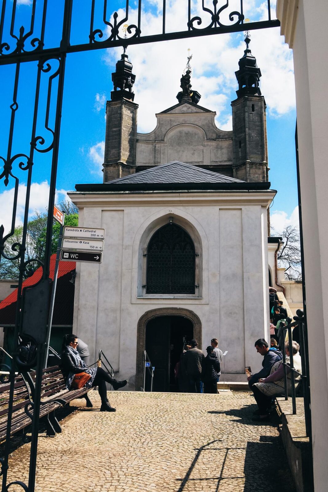 Historic Sedlec Ossuary entrance, Kutná Hora, Czech Republic