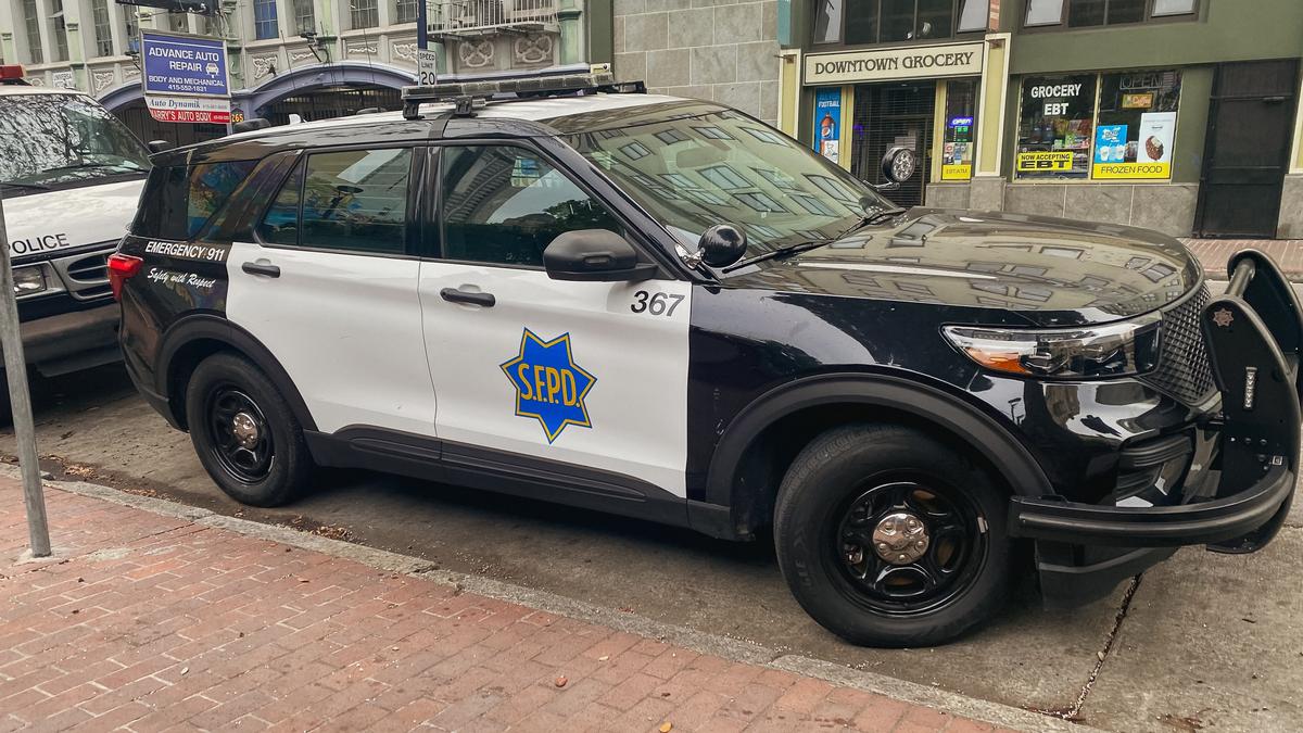 SFPD Ford Explorer patrol car, unit 367, parked on a San Francisco street