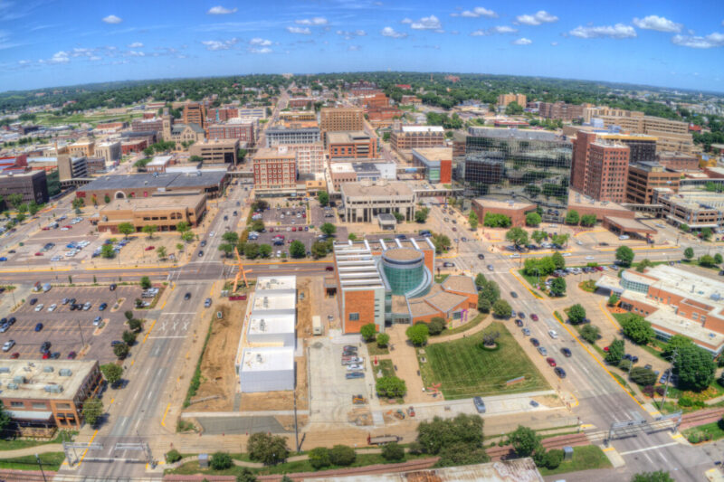 Sioux City is an Urban Center that spans the States of Iowa, South Dakota, and Nebraska