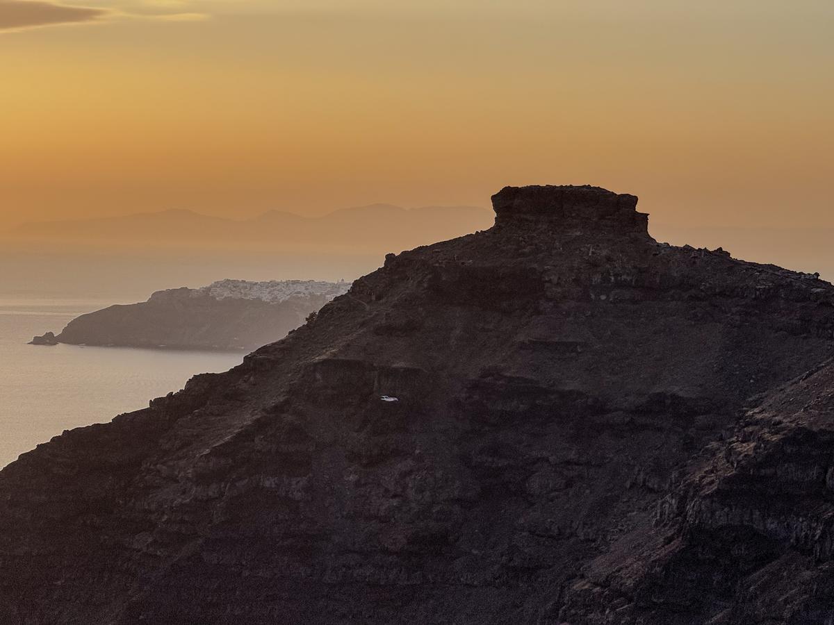 Skaros Rock view in Santorini, Greece - Ideal for travel and photography enthusiasts
