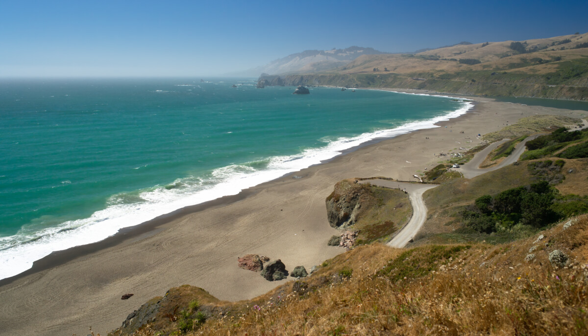 Aerial view of Sonoma Coast State Park in California
