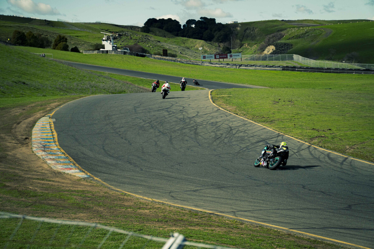 Group of motorcyclist motorcycling  in Sonoma Raceway, California