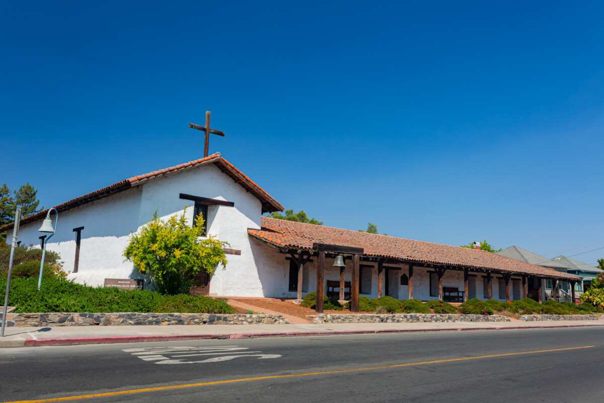 Mission San Francisco Solano in Sonoma State Historic Park in Sonoma, California