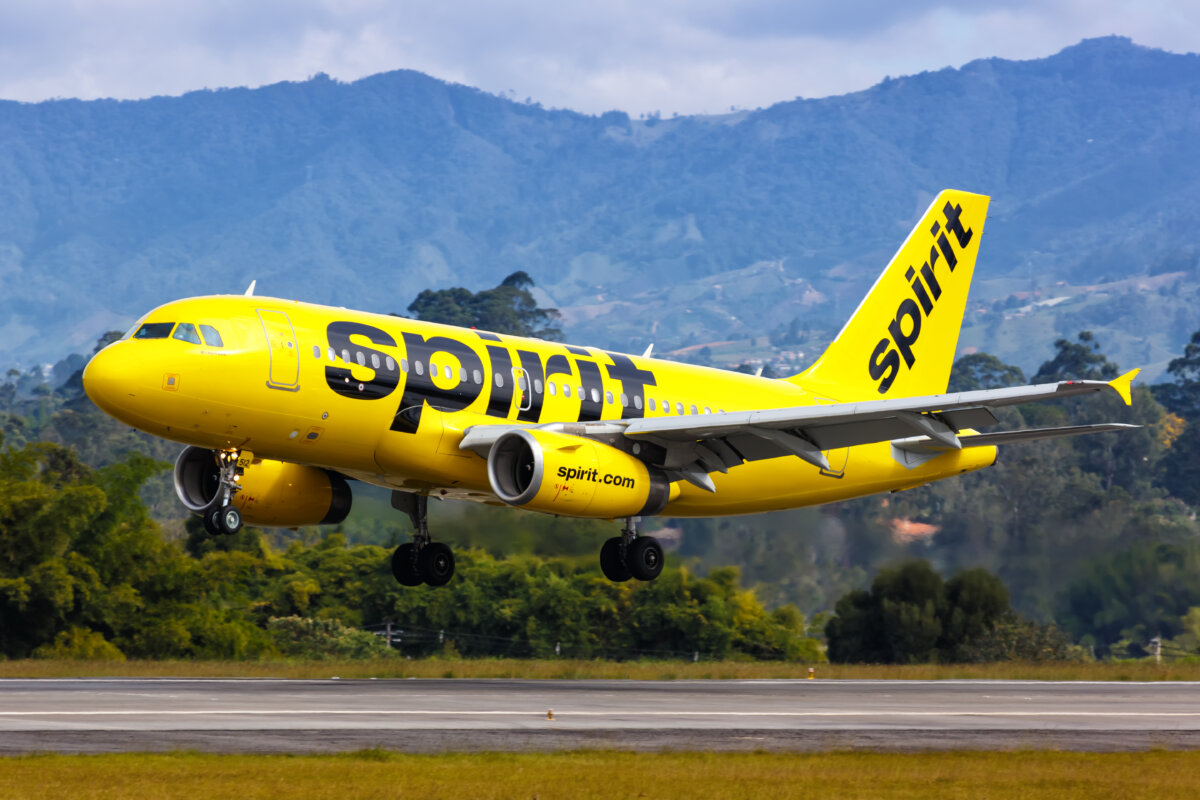 Spirit Airlines plane taking off