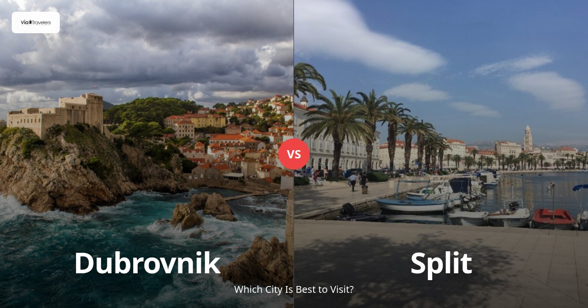 Split vs Dubrovnik: Which Croatian Coastal Gem is Better to Visit in 2025? comparison - ViaTravelers Travel Guide