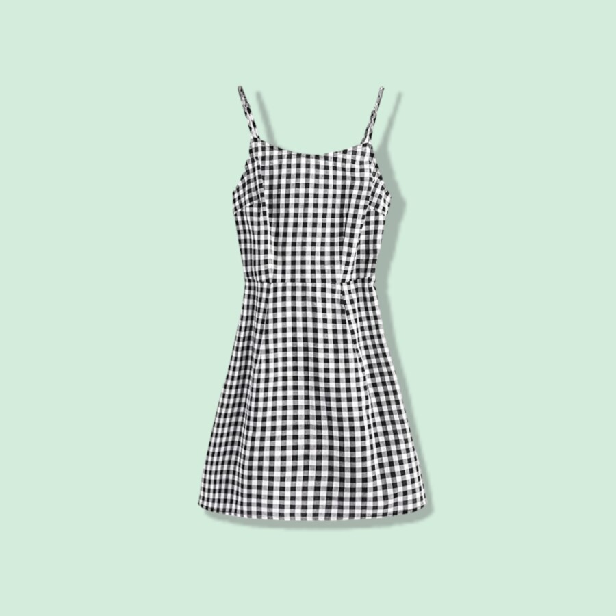 Black and white SweatyRocks Spaghetti Strap Dress