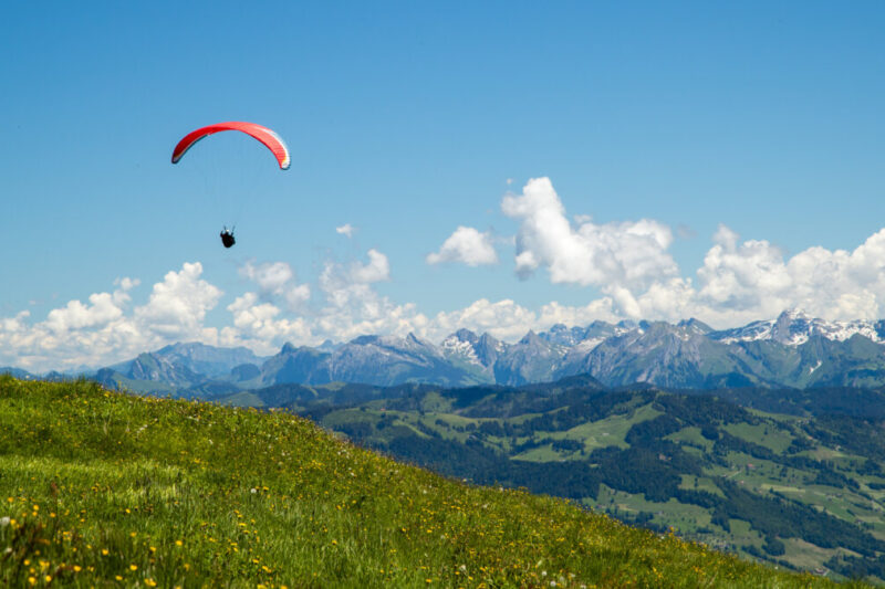 Paragliding off of Mt. Rigi, Switzerland