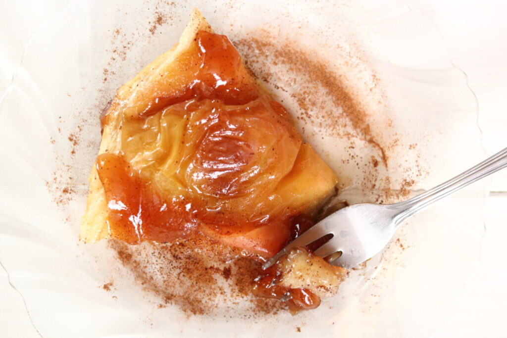 Closeup of Apple Tarte Tatin with Cinnamon