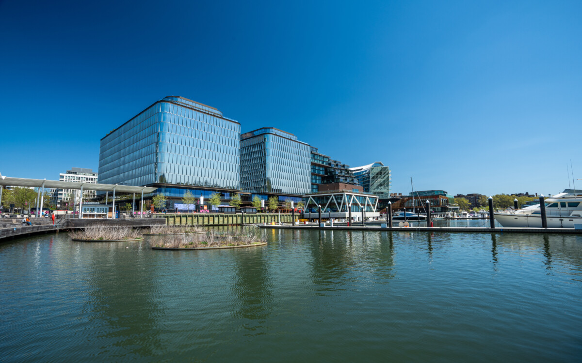 Recreation pier in District pier, the Wharf waterfront in Washington DC