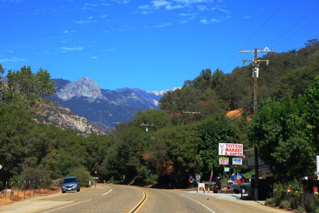 Road in Three Rivers, California